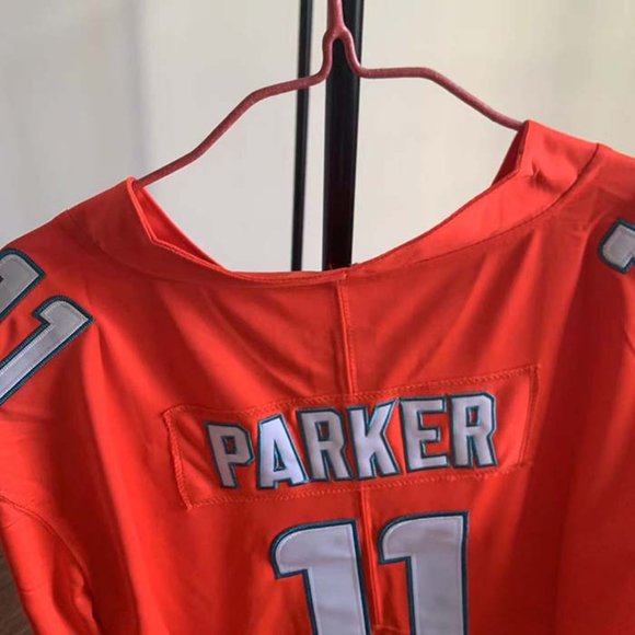 Miami Dolphins #1 Devante Parker Red Rush Legends Jersey - Picture 9 of 10